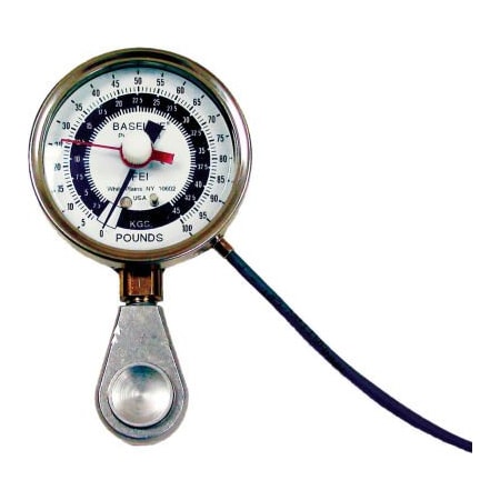 Fabrication Enterprises Baseline Hydraulic Pinch Gauge, 50 lb. Dial Gauge and Analog Output Signal, Blue 12-0023